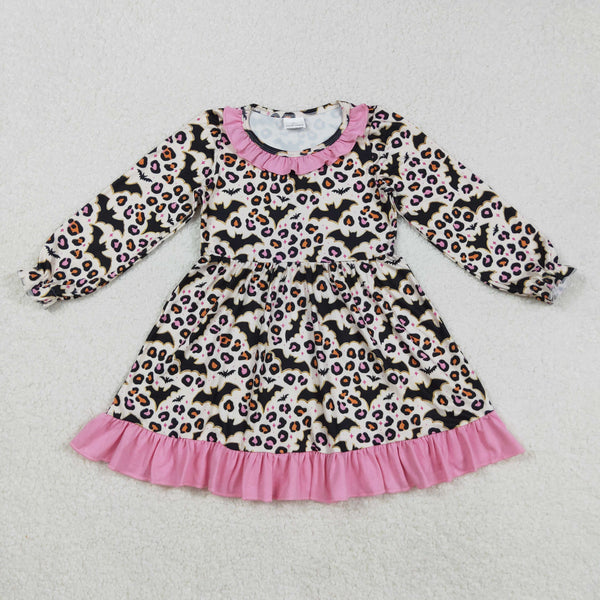 RTS kids matching clothing bat leopard print clothing girl halloween winter clothing-2025.9.5