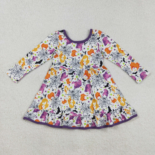 GLD1249 RTS toddler girl clothes cartoon girl halloween winter dress