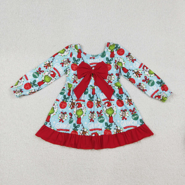 GLD1269 RTS clothes cartoon baby girl christmas winter dress