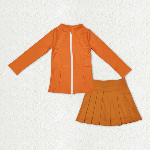RTS toddler clothes matching clothing solid color skirt  kids skirt yoga clothing-2025.10.17