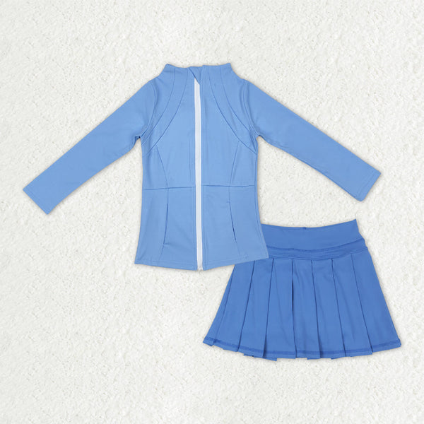 RTS toddler clothes matching clothing solid color skirt  kids skirt yoga clothing-2025.10.17