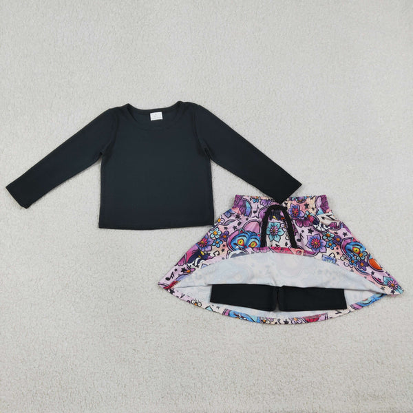 GLD1425 RTS baby girl clothes toddler girl  skirt outfit skirts set