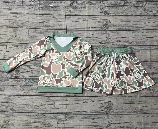 GLD1477 pre-order baby girl clothes camo print toddler girl skirt outfit-real pic 2025.12.3