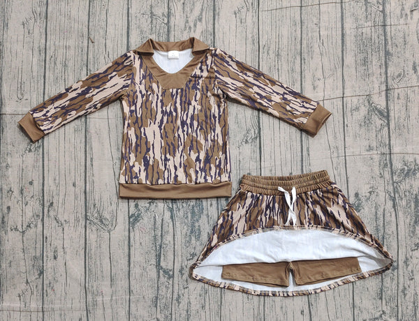 GLD1478 pre-order baby girl clothes camo print toddler girl skirt outfit-real pic 2025.12.2