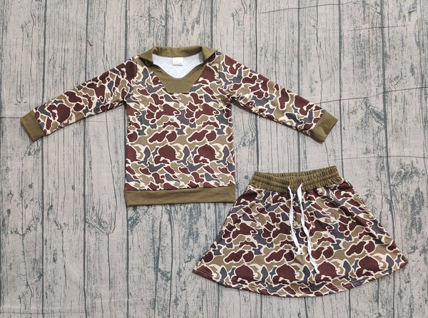GLD1479 pre-order baby girl clothes camo print toddler girl skirt outfit-real pic 2025.12.2