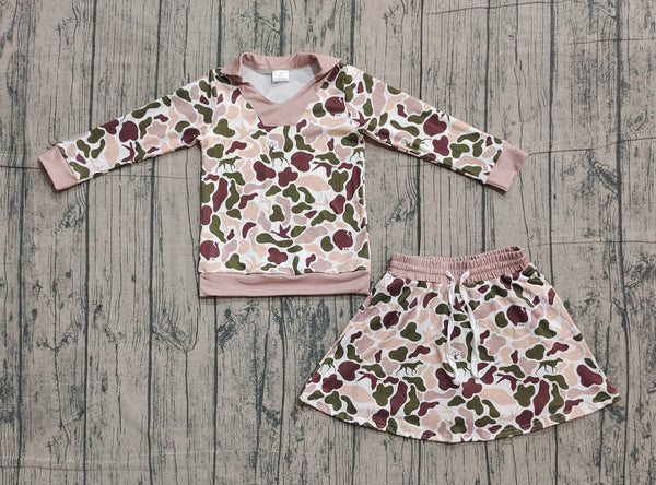 GLD1480 pre-order baby girl clothes camo print toddler girl skirt outfit-real pic 2025.12.2