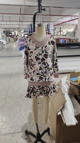 GLD1480 pre-order baby girl clothes camo print toddler girl skirt outfit-real pic 2025.12.2