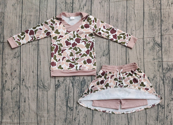 GLD1480 pre-order baby girl clothes camo print toddler girl skirt outfit-real pic 2025.12.2