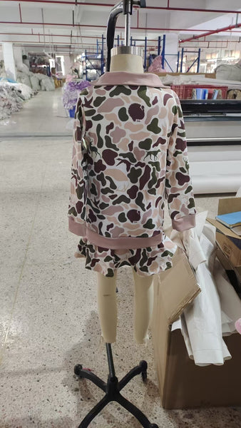 GLD1480 pre-order baby girl clothes camo print toddler girl skirt outfit-real pic 2025.12.2