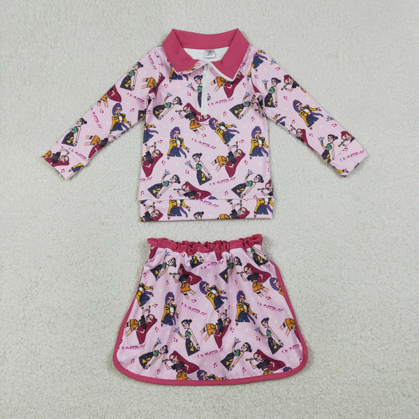 GLD1500 RTS baby girl clothes toddler girl yoga skirt outfit