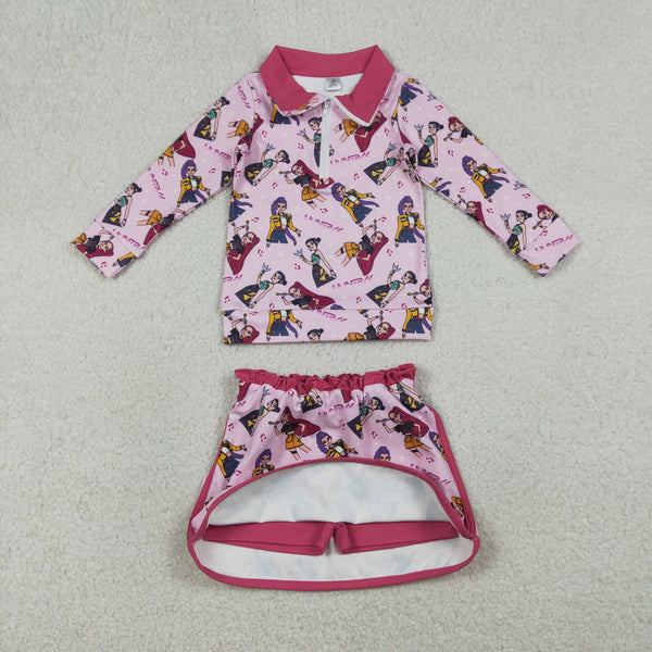 GLD1500 RTS baby girl clothes toddler girl yoga skirt outfit