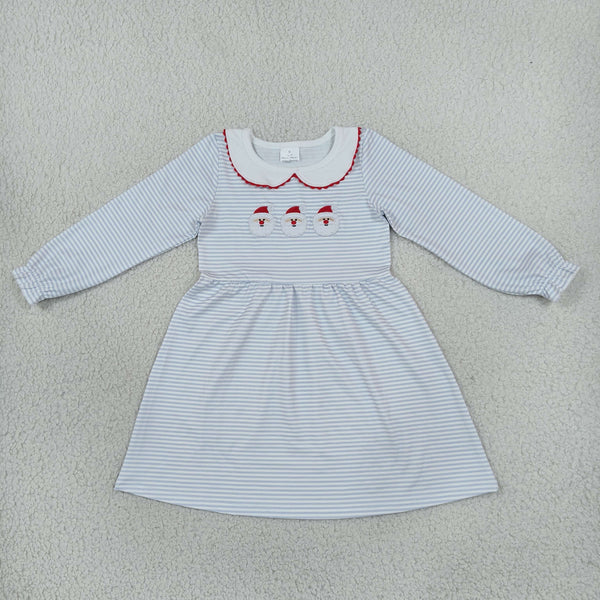 RTS GLD1673 toddler girl clothes christmas embroidery long sleeve dress christmas clothes