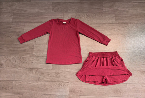 no MOQ GLD1697 pre-order baby girl clothes red print toddler girl skirt outfit-real pic 2026.8.23