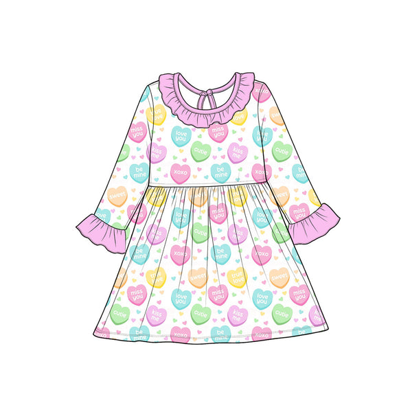 MOQ:5 pcs pre-order Each Style Valentine's Day Love Ruffles Girl¡®s Dress-2026.8.28
