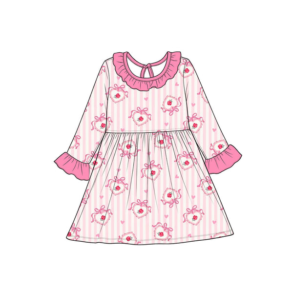 MOQ:5 pcs pre-order Each Style Valentine's Day Love Ruffles Girl¡®s Dress-2026.8.28