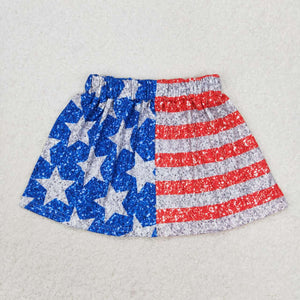 GLK0024 RTS baby girls clothes 4th of July patriotic girl summer skirt