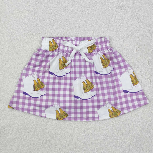 GLK0035 RTS baby girls clothes girl shots skirt Mardi Gras Bottom