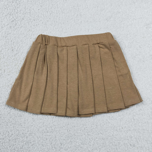 GLK0107 RTS baby girls clothes brown girl cotton shots skirt summer bottom