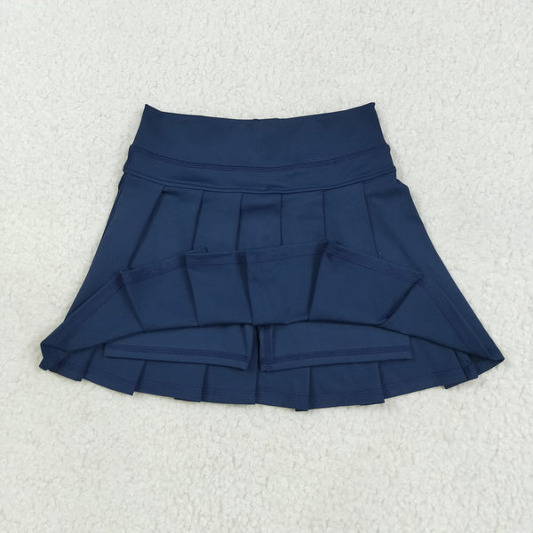 GLK0122 RTS girls clothes blue girl yoga shots skirt sports bottom