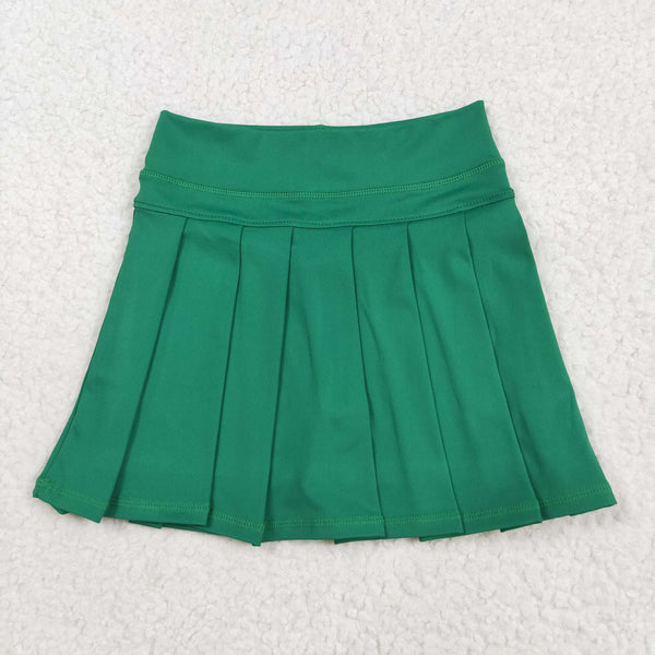 GLK0126 RTS baby girls clothes  green girl yoga shots skirt