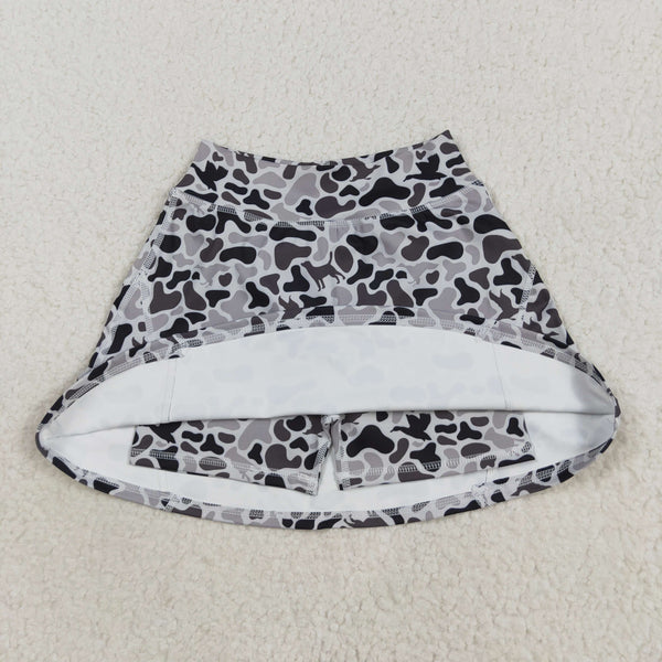 GLK0127 RTS baby girls clothes hunting camo girl yoga shots skirt