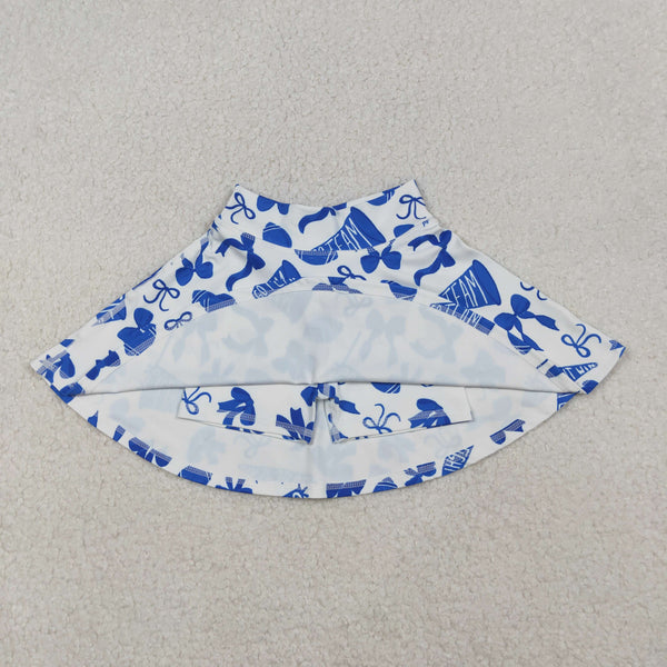 GLK0138 RTS baby girls clothes go team girl yoga shorts skirt