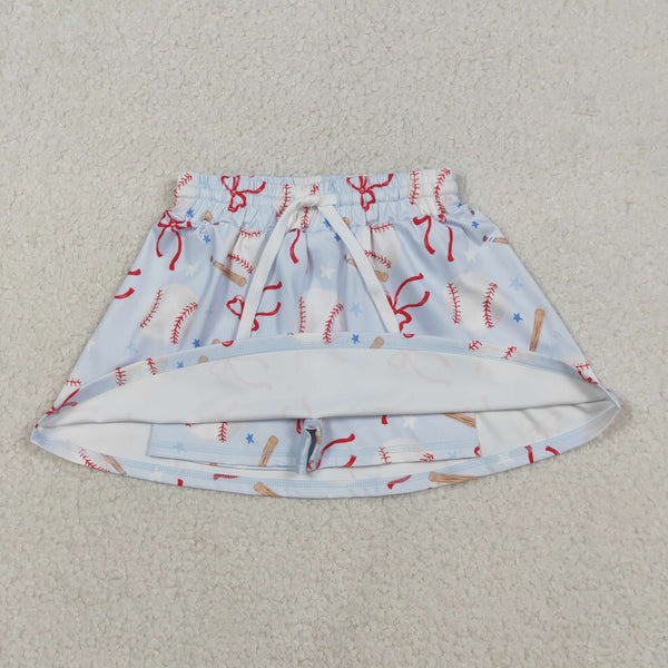 GLK0169 RTS baby girls clothes baseball girl  yoga shots skirt