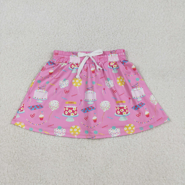GLK0170 RTS baby girls clothes birthday girl  yoga shots skirt