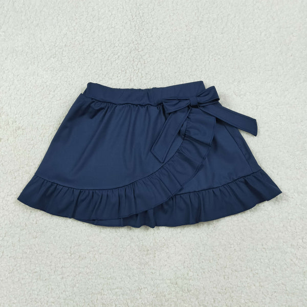 GLK0217 RTS baby girls clothes navy blue girl yoga shots skirt summer bottom