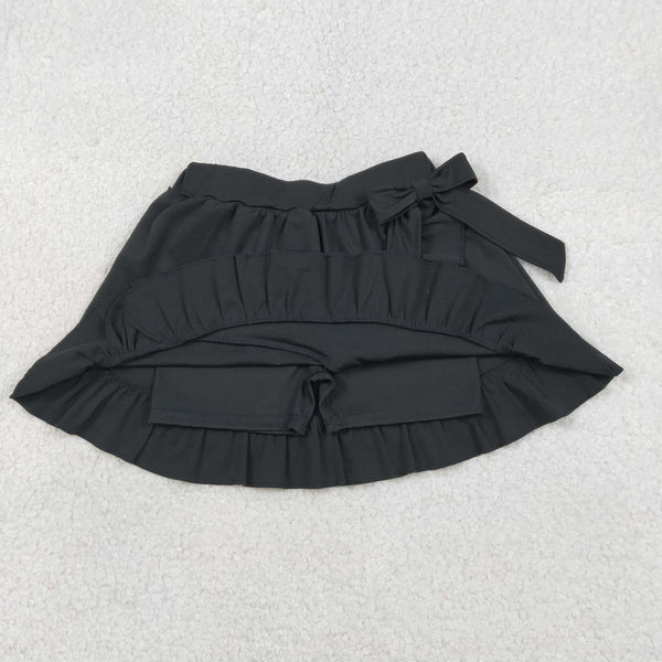 GLK0218 RTS baby girls clothes black girl yoga shots skirt sports bottom