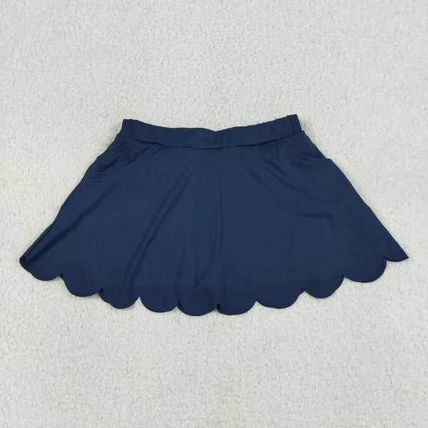 GLK0236 RTS girl clothes navy girl summer sports skirt bottom sports dress