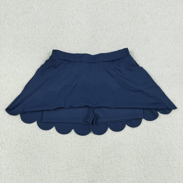 GLK0236 RTS girl clothes navy girl summer sports skirt bottom sports dress