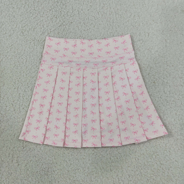 GLK0305 RTS baby girls clothes pink bow girl yoga shots skirt bottom