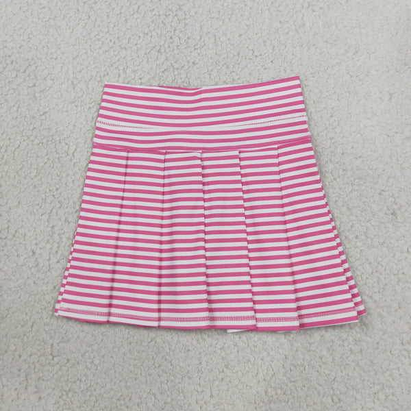 RTS GLK0335 toddler girl yoga clothes pink stripe skirt