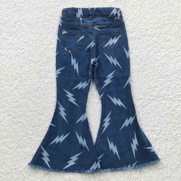 P0128 kids clothes girls bell bottom jeans flare pant