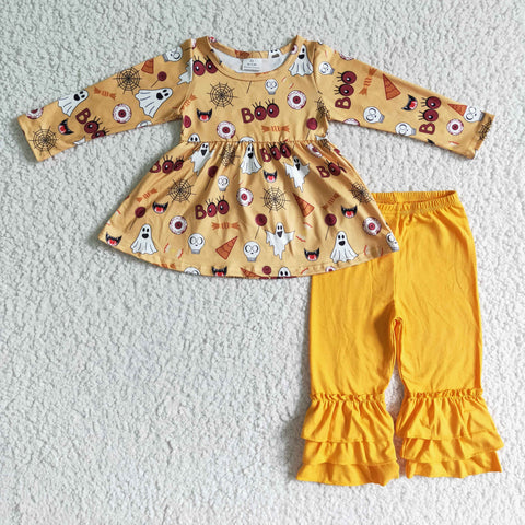 GLP0044 RTS baby girl clothes orange girl halloween outfits-promotion 2024.9.28 $5.5