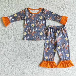 GLP0111 RTS baby girl clothes girl halloween pajamas set-promotion 2024.10.5 $5.5