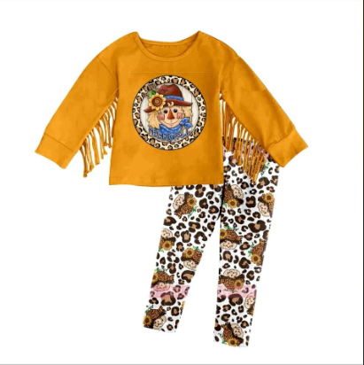 GLP0167 baby girl clothes yellow winter tassel set-promotion 2024.10. 12 $5.5