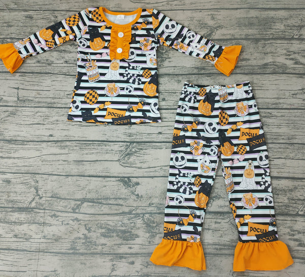 GLP0238 sleepwear pumpkin girl halloween pajamas