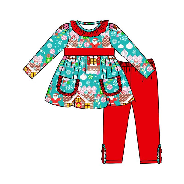 GLP0247 baby girls clothes santa claus kids christmas outfit-promotion 2024.9.7 $5.5