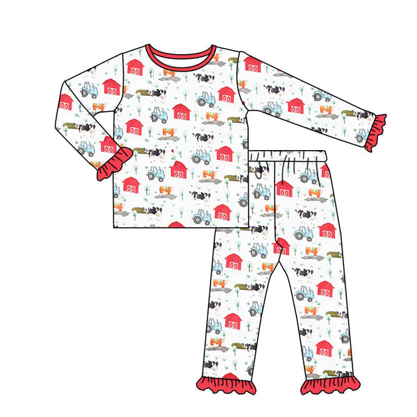 sleepwear children clothes farm winter pajama set