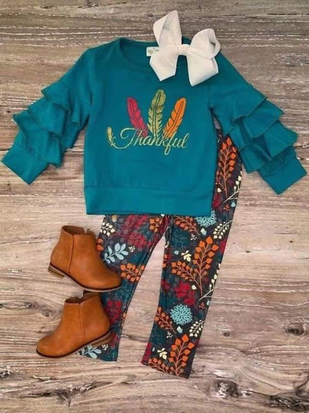 GLP0325 thankful thanksgiving outfits for kids