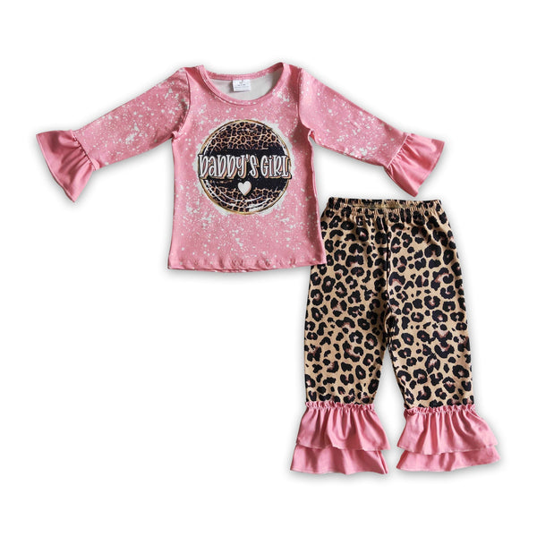 GLP0328 daddy's girl leopard toddler girl clothes-promotion 2025.1.4 $5.5