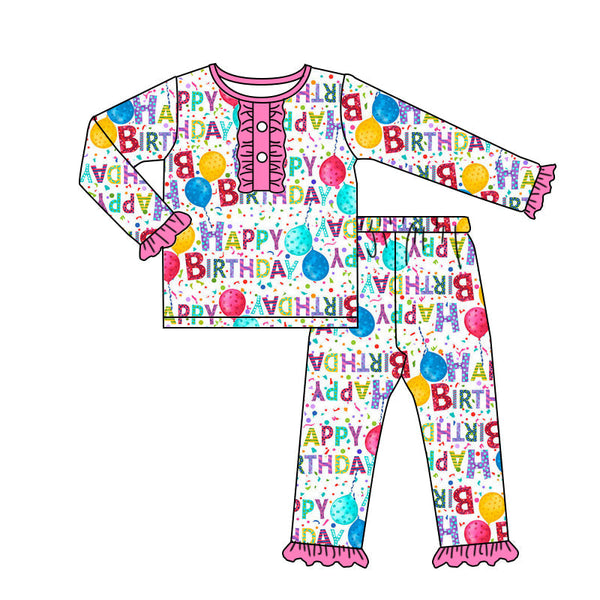 kids clothing happy birthday matching pajamas set