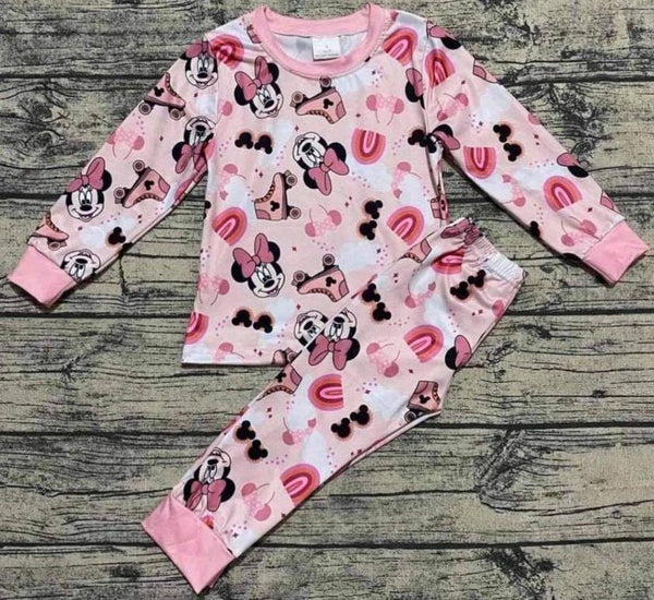 GLP0348 pink cartoonn pajamas clothes baby girl clothes-promotion 2025.1.11 $5.5