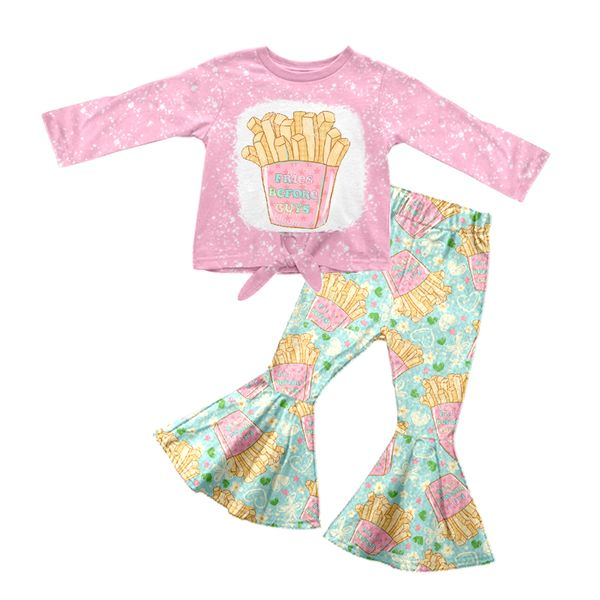 GLP0373 fries baby girl clothes pink winter outfits