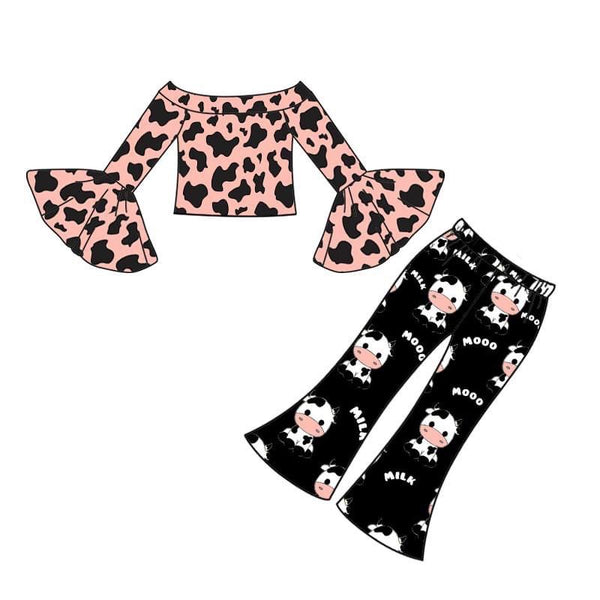 GLP0376 baby girl clothes cow winter outfits-promotion 2025.1.4 $5.5