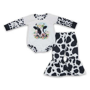 GLP0407 baby girl clothes cow winter outfits