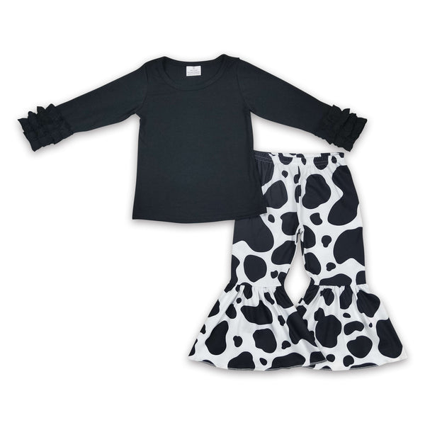 GLP0409 baby girl clothes black winter outfits