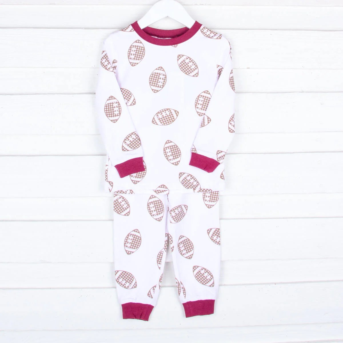 GLP0793 toddler girl clothes football girl winter pajamas set